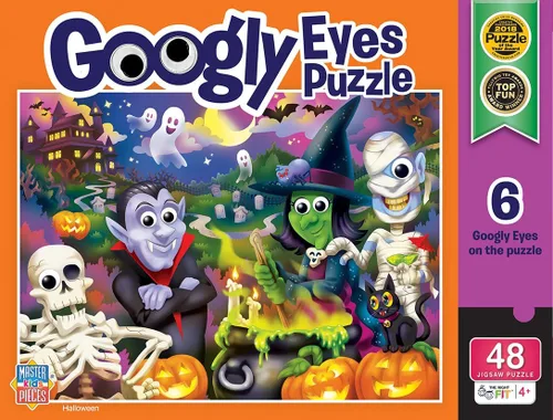 Miniatura 20 de MasterPieces – Rompecabezas de 48 piezas para niños de 4+ años, animales del bosque con ojos googly, juego educativo y divertido, idea de regalo