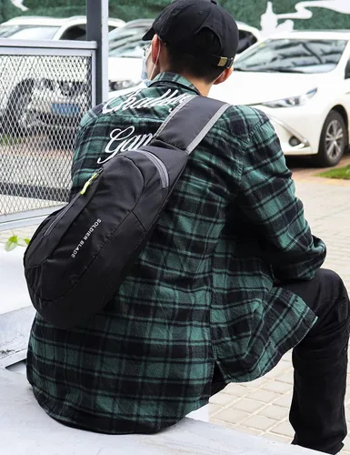 Miniatura 7 de Mochila cruzada para hombres y mujeres, mochila para el pecho, bolsa de hombro, gimnasio, ciclismo, viajes, deportes al aire libre
