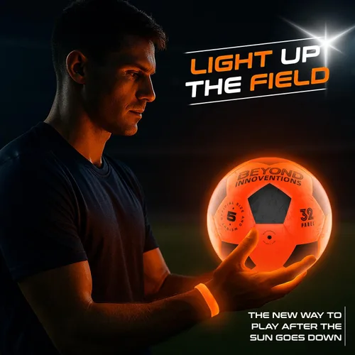 Miniatura 2 de Balón de fútbol iluminado, regalos de fútbol para niños y niñas de 8 a 15 años de edad, que brilla en la oscuridad, talla 5 Ideas geniales