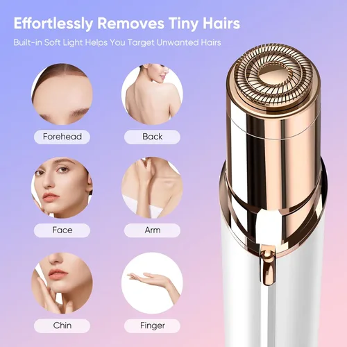 Miniatura 2 de Removedor de vello facial para mujeres - visto en la TV, afeitadora facial indolora - mini removedor de pelo, afeitadora eléctrica, depiladora