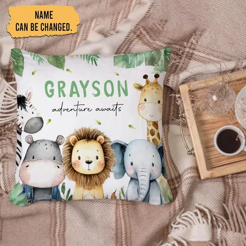 Miniatura 2 de Hyturtle Almohada personalizada para niños y niñas (inserto incluido) Regalos - Cojín de guardería - Nuevo regalo para bebé niño niña - Almohada