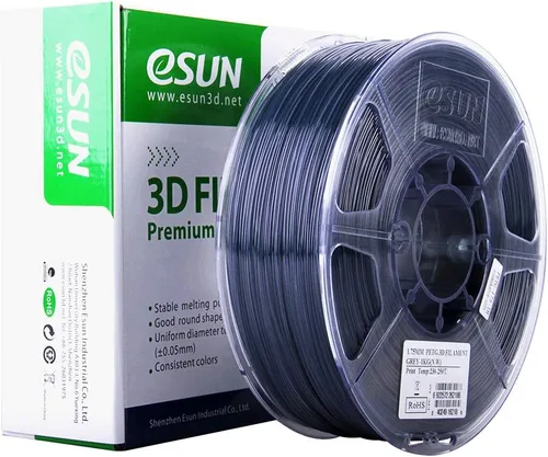 Miniatura 2 de eSUN 3D 1.75mm PETG, filamento semitransparente gris 1 kg (2.2 lb), filamento PETG para impresora 3D, precisión dimensional +/- 0.03 mm, 1.75mm