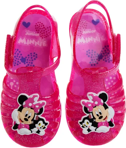 Disney Frozen Elsa Minnie Mouse - Sandalias de gelatina para niñas, zapatos planos Mary Jane para niños, disfraz de princesa de personaje de bebé,