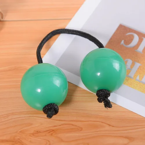 Miniatura 5 de MGTECH Paquete de 2 bolas agitadoras Asalato Kashaka, instrumento de ritmo tradicional africano Aslatua, verde