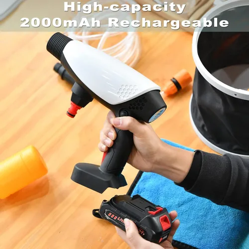 Miniatura 8 de LAND - Lavadora a presión inalámbrica, portátil de 20 V con batería de 2.0 Ah, lavado de autos con boquilla Sapry ajustable todo en uno