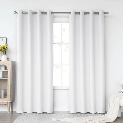 Miniatura 91 de KEQIAOSUOCAI Cortinas rosa bebé de 63 pulgadas para habitación de niñas - Con aislamiento térmico que oscurece la habitación, cortinas de ventana
