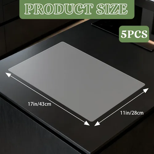 Miniatura 2 de Tecmisse Mantel individual de plástico resistente al calor, lavables, manteles individuales transparentes para mesa, comedor, cocina, manualidades