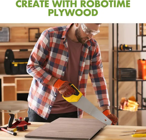 Miniatura 5 de ROBOTIME 6 piezas de madera contrachapada de nogal de 0.118 pulgadas para corte láser, madera contrachapada de 1/8 para manualidades, grabado