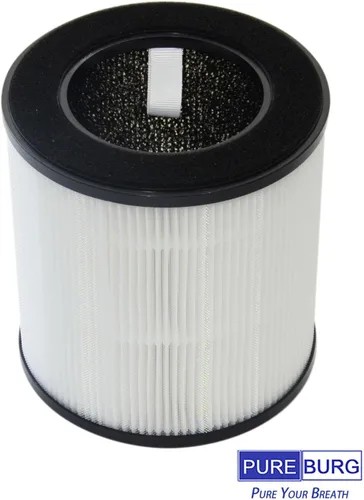 Miniatura 2 de PUREBURG Filtro de repuesto compatible con purificadores de aire DIKI y VAVSEA B-D02H, H13 True HEPA y filtración multicapa de carbón activado