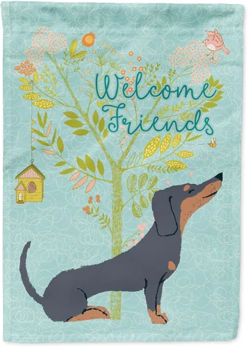 Miniatura 80 de Caroline's Treasures BB7594GF Bandera de jardín de Husky siberiano con texto en inglés "Welcome Friends" - Bandera decorativa para patio exterior