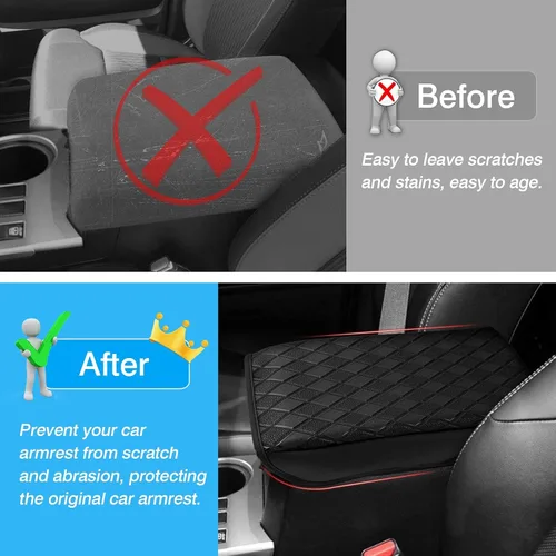 Miniatura 4 de FIILINES Funda de consola central para Toyota 4Runner 2010-2024, funda para reposabrazos, cojín de 4 accesorios, funda para reposabrazos