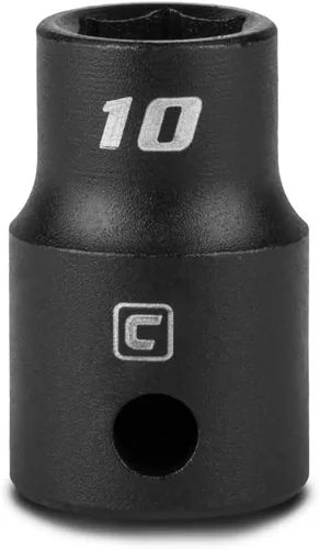 Miniatura 6 de Capri Tools Zócalo de impacto poco profundo de 0.236 in, accionamiento de 3/8 pulgadas, 6 puntos, métrico