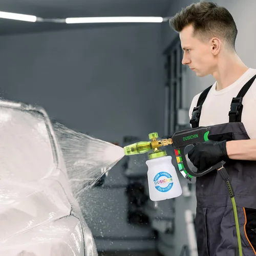 Miniatura 5 de DUSICHIN Pistola de lavado a presión con cañón de espuma, kit de lavado de autos de 4000 PSI, rociador de lanza de espuma de nieve con conector