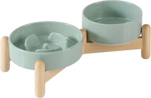 Miniatura 36 de Havniva Tazón de cerámica de 0.9 tazas para perros de alimentación lenta para perros pequeños, alimentador lento para mascotas de 6.1 pulgadas, 1 x