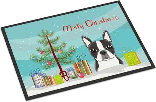 Miniatura 11 de Caroline's Treasures BB1616MAT - Tapete para puerta delantera de árbol de Navidad y sabueso afgano de 18 x 27 pulgadas, para interiores
