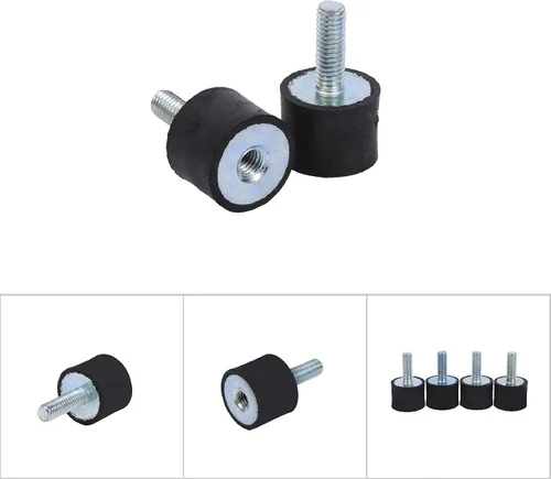 Miniatura 7 de 4 soportes de goma M8 M6, aisladores de vibración, bobinas de bloque silencioso antivibración, bobinas de coche y barco con tornillos