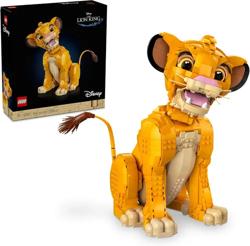 LEGO Disney El Joven Simba El Rey León Sets de Construcción para Adultos - Figurilla Construible para Exhibición, Edades 18+ - Kits DIY y