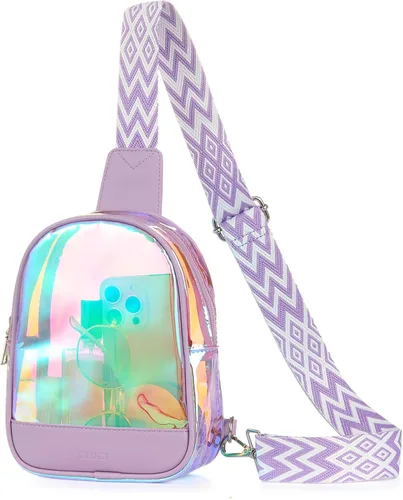 Miniatura 10 de CLUCI Bolsa transparente para eventos en estadios, bolsa cruzada transparente, monederos pequeños transparentes