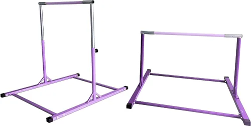 Miniatura 3 de X-Factor - Barra de gimnasia ajustable horizontal para niños de 4.9 ft, color morado
