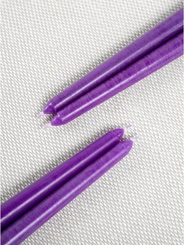 Miniatura 6 de CANDWAX - Velas cónicas de 14 pulgadas, juego de 4, velas altas para el hogar, ideales como velas de boda, color morado