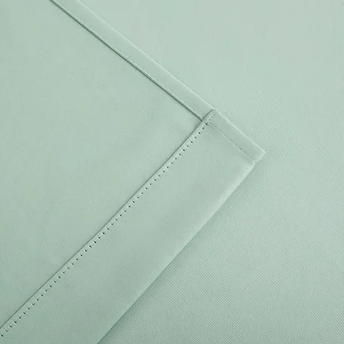 Miniatura 6 de Bujasso Cortinas de oscurecimiento 80% Aqua con superposición de gasa, paneles de ventana térmicamente aislados de doble capa, combinables, 63 huevo