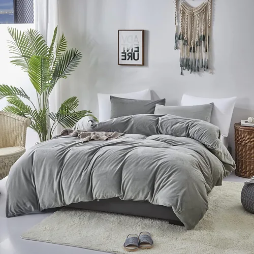 Miniatura 135 de CLOTHKNOW - Juego de edredón verde militar tamaño completo de 3 piezas, juego de ropa de cama verde oscuro, edredón suave con 2 fundas de almohada