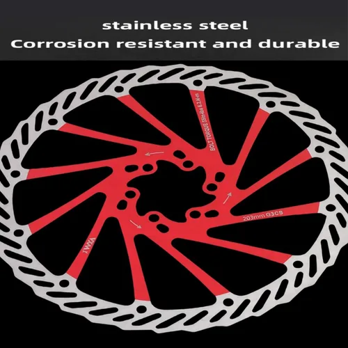 Miniatura 7 de YBEKI Paquete de 2 Rotores de Freno de Disco de Bicicleta (160/180/203mm) CNC Mecanizados / 12 Pernos - 6 Orificios Rotores de Acero Inoxidable