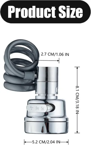 Miniatura 2 de Extensor de grifo de fregadero, accesorio de rociador de fregadero profesional, giratorio de 360°, extensor de grifo de fregadero con manguera
