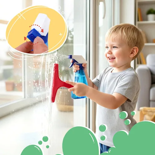 Miniatura 3 de Meland Juego de limpieza para niños, 8 piezas de escoba y aspiradora de juguete, juguetes de limpieza de casa para niños, regalo de cumpleaños