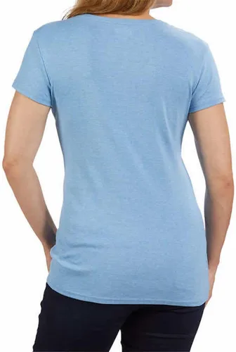 Miniatura 2 de KIRKLAND Signature - Camiseta peruana de algodón Pima de manga corta con cuello en V para mujer