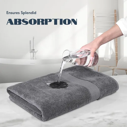 Miniatura 5 de White Classic Toallas de baño suaves de lujo, de algodón de 21.16 oz/m², extra grandes, 35 x 70 pulgadas, altamente absorbentes y de secado rápido