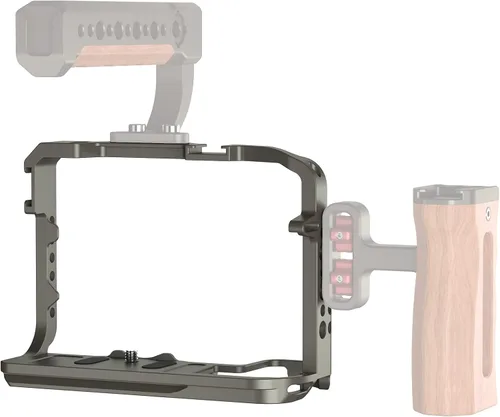 Miniatura 6 de Jaula R5 / R5 C / R6 para Canon R5 R6 R5 C, estabilizador de plataforma DSLR de aleación de aluminio con zapata fría, agujeros roscados de 1/4