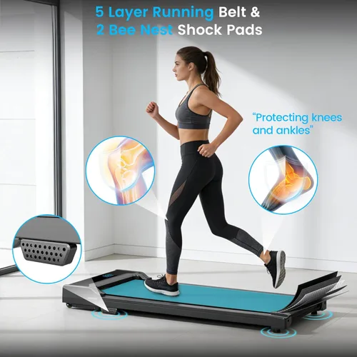 Miniatura 8 de Walking Pad Treadmill for Home - Under Desk Walk Pads with Remote Control Mini Running Portable Electric Machine Adjustable Slim Compact with