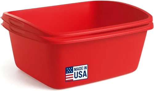 Tribello Paquete de 2 Recipientes para Fregadero de Cocina, Recipiente de Plástico para Lavar Platos y Baño de Pies para Remojar los Pies, Cubo de
