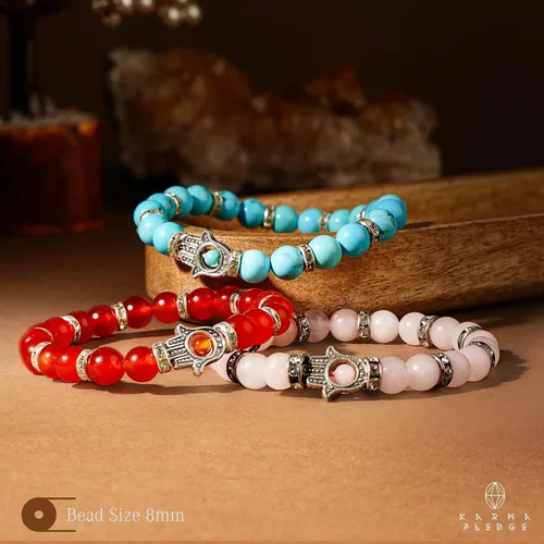 Miniatura 31 de Pulseras de cristal para mujeres y hombres, regalos de cumpleaños, hechas a mano de 0.236 in con cuentas de piedra para equilibrio de chakras