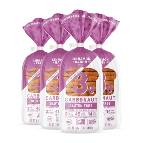 Carbonaut Pan sin gluten, pan bajo en carbohidratos, pan keto, alimentos con certificación cetogénica, aperitivos, comidas, sin OMG, vegano (sin