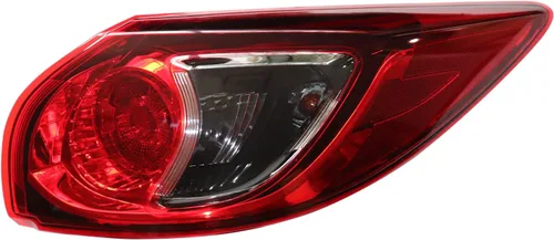 Para 2013 2014 2015 2016 Mazda CX-5 derecha lado del pasajero halógeno luz trasera roja carcasa roja y lente humo