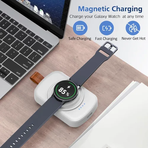 Miniatura 2 de Cargador portátil para Samsung Galaxy Watch, cargador portátil de 1800 mAh para Samsung Galaxy Watch 8/8 Classic/7/Ultra/6/6 Classic/5/5 Pro/4/3