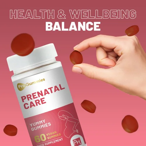 Miniatura 3 de Gomitas de cuidado prenatal 60 veganas Deliciosas gomitas con vitaminas prenatales esenciales y minerales 400 mcg de ácido fólico Vitaminas