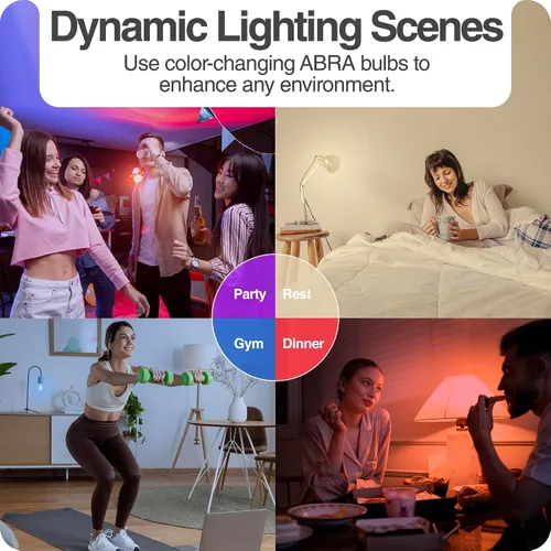 Miniatura 7 de Intermatic ABRA BR30 - Bombilla inteligente Wi-Fi, 750 lúmenes, LED RGB que cambia de color controlado por voz, compatible con Alexa y Google Home