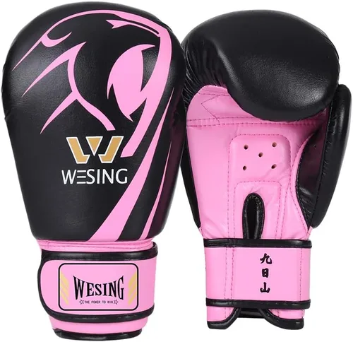 Miniatura 8 de Wesing - Guantes de boxeo profesionales para hombres y mujeres, guantes de boxeo para kickboxing, guantes de entrenamiento para adultos y niños Azul