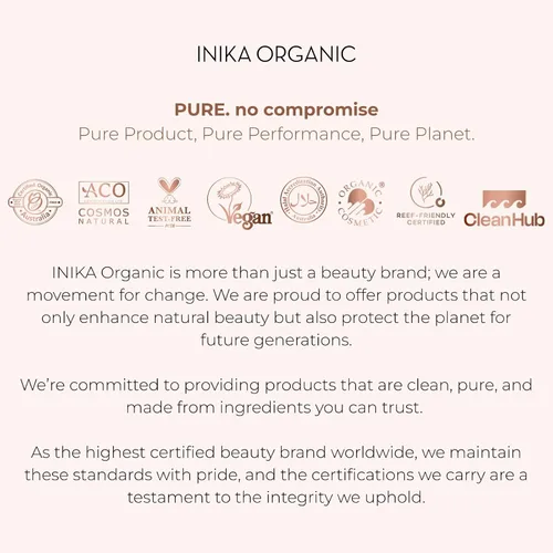 Miniatura 6 de INIKA Paleta de cejas orgánica. Color de cejas personalizado y cera para esculpir, rellenar y fijar cejas con resultados duraderos. Ingredientes