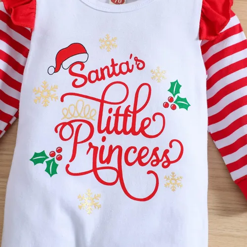 Miniatura 4 de BOUTIKOME Traje de Navidad para bebé niña disfraz de Papá Noel y princesa con volantes y manga larga para recién nacido