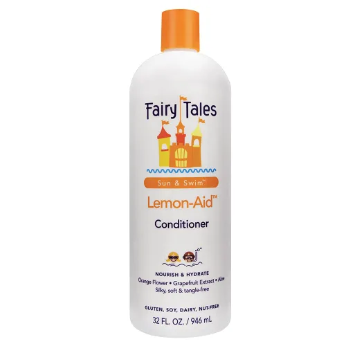 Fairy Tales Sun & Swim Lemon-Aid - Acondicionador para el cabello para después de la piscina y la playa, repone la humedad, suaviza y desenreda
