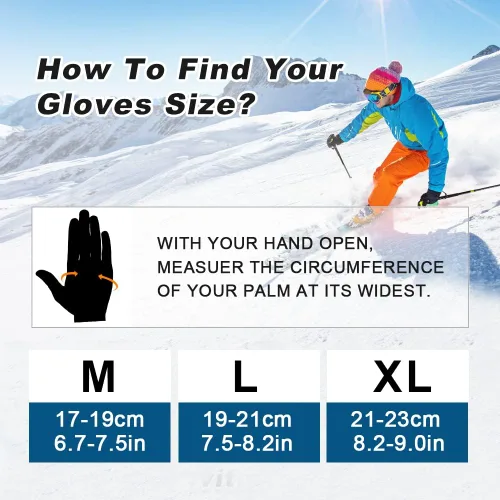 Miniatura 7 de WTACTFUL - Guantes de esquí, impermeables, transpirables, para pantalla táctil, snowboard, para hombres y mujeres