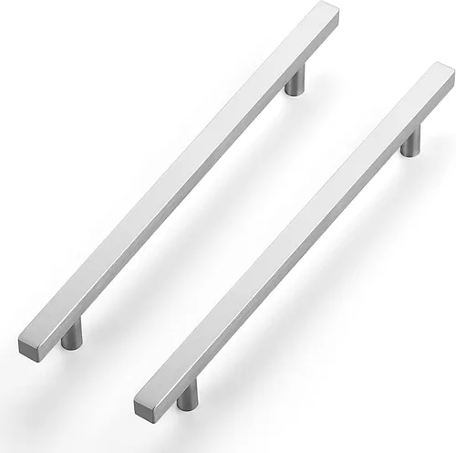 Miniatura 14 de Ravinte - Paquete de 5 manijas cuadradas para gabinete de cocina de 2 pulgadas, níquel cepillado, tiradores de gabinete de níquel satinado, hardware