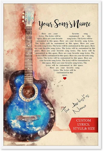 Miniatura 35 de SANTANNA Letras de música personalizadas, impresiones artísticas para decoración de pared (paisajes, pájaros rojos y árbol)