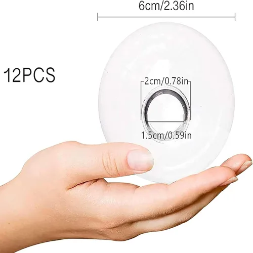 Miniatura 7 de 12 piezas de bolas de adorno rellenables de plástico transparente, bolas de Navidad de 60 mm para bricolaje, para Navidad, Halloween, cumpleaños