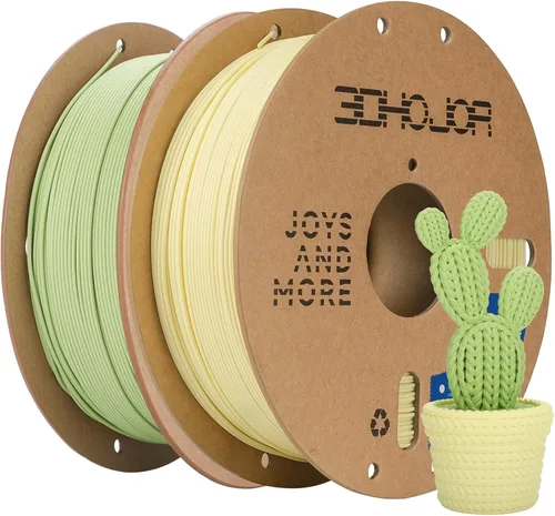 Miniatura 59 de 3DHoJor PLA+ 3D Printer Filament Bundle, Multicolor PLA+ Filament 1.75mm, Vacuum Packed, 0.25kg*8 Pack, 2kg Total, Black+Bone