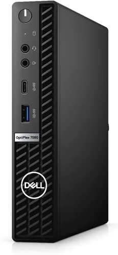 Dell Optiplex 7080 Micro Desktop | Core i7-10700T - Disco duro SSD de 256 GB - 16 GB RAM | 8 núcleos @ 4.5 GHz Win 11 Pro Negro (renovado)